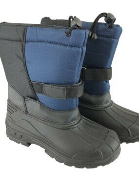 Skadoo Womens Winter Snow Boots Sherpa Lined Navy Blue Black Size 6